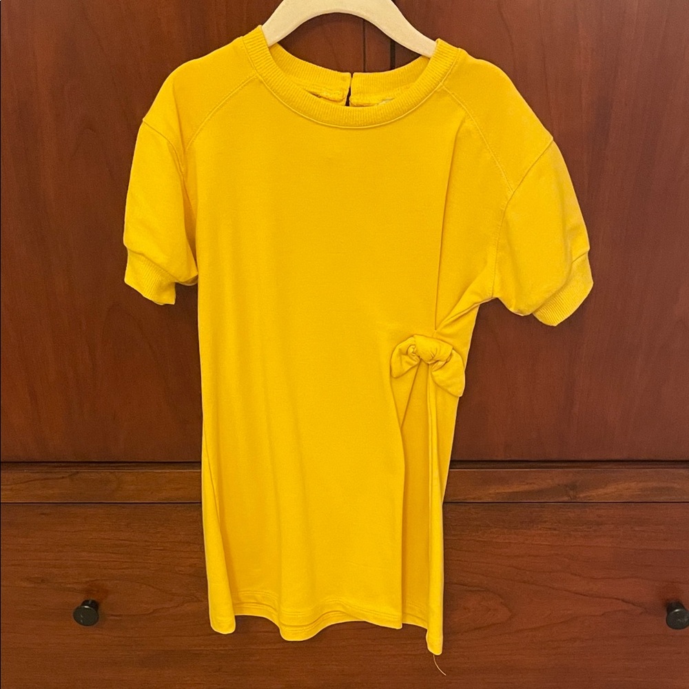 Bright Yellow T-Shirt with Side Knot